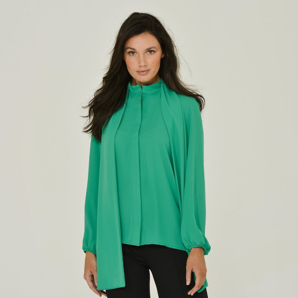 emerald green blouse