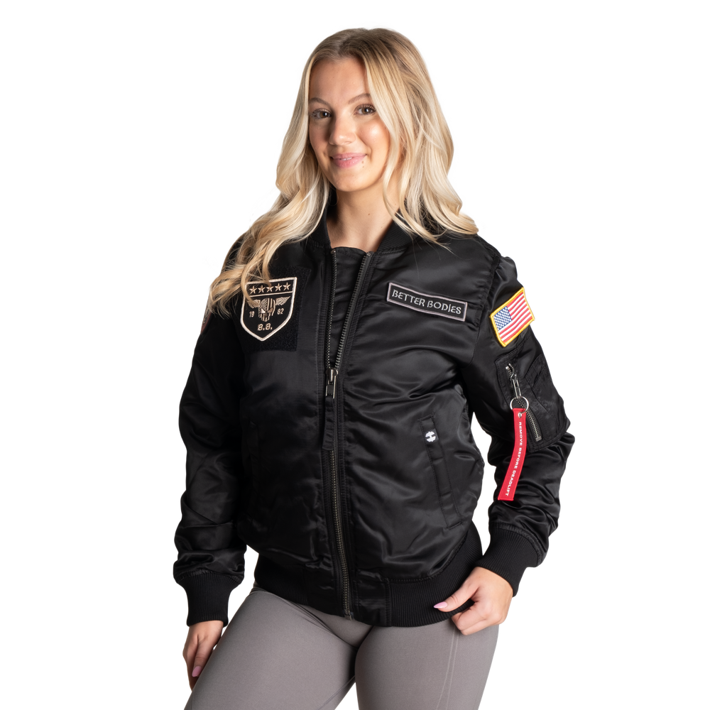 	
women's leather bomber jacket