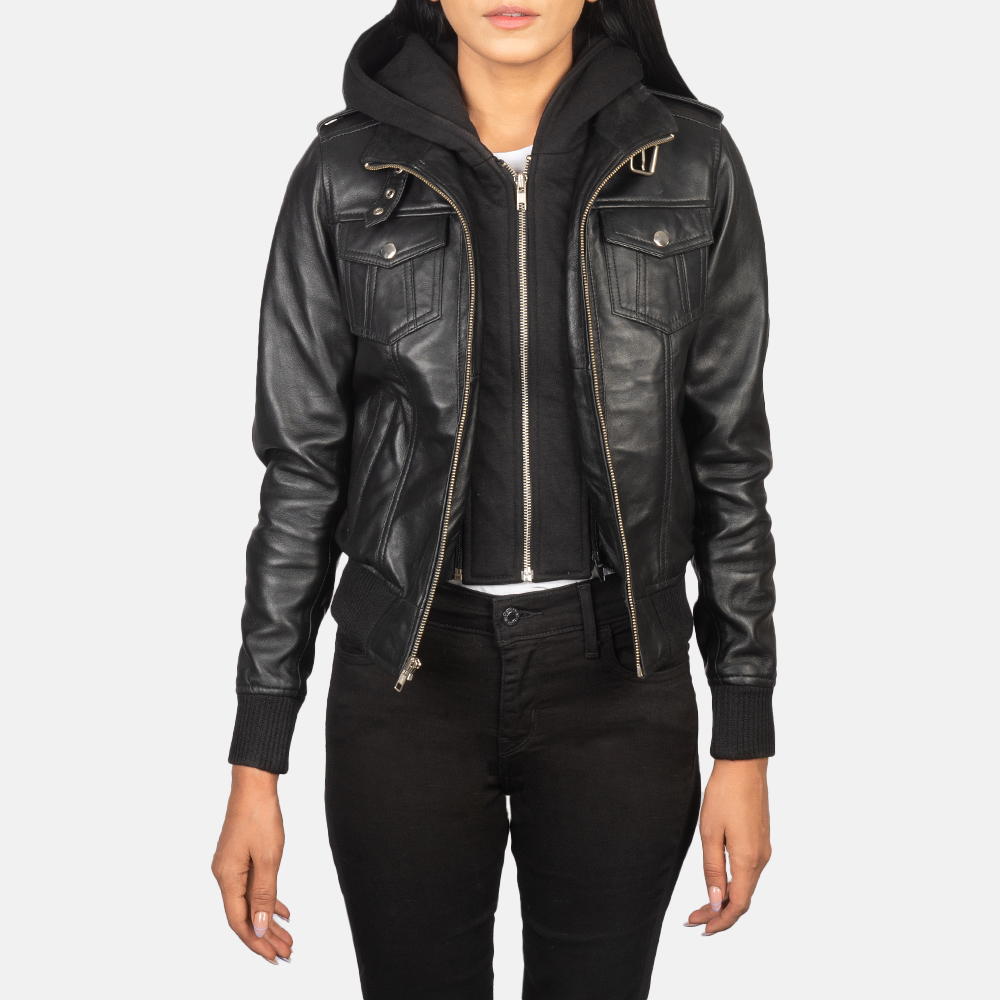 black bomber jacket