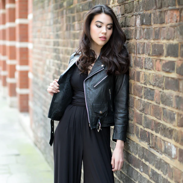 black jumpsuit