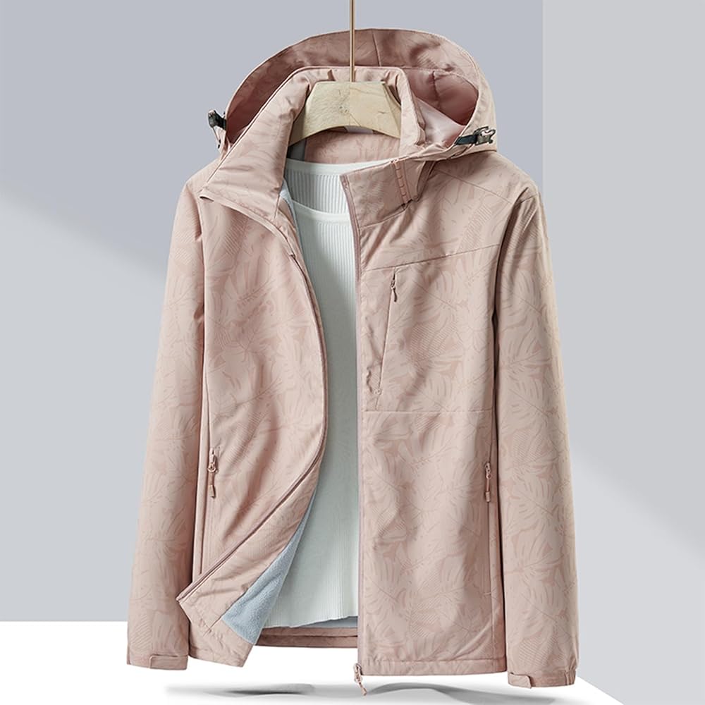 women's chic hooded waterproof jacket