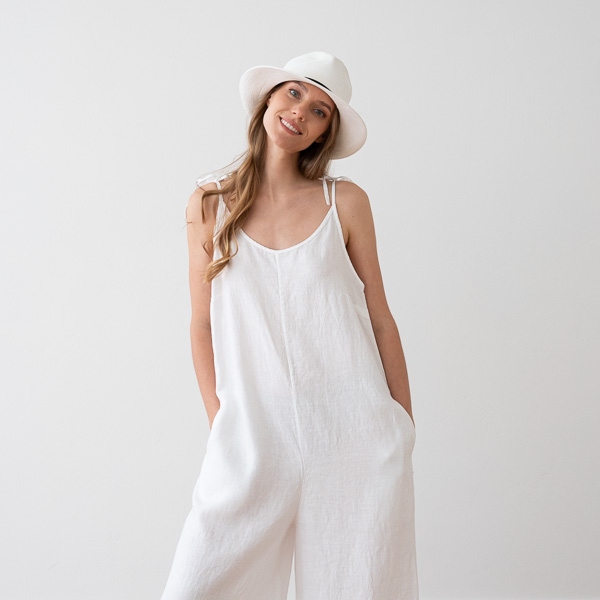 linen overalls